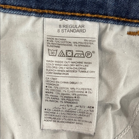 Old Navy Rockstar Mid Rise Skinny Jeans Blue Dark Wash Size 8 - Picture 8 of 10